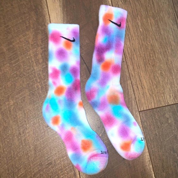 Nike Other Nike Crew Tie Dye Dri Fit Socks Orange Blue Purple